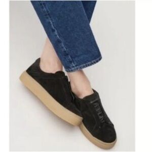 COS Black Suede Lace Up Sneakers